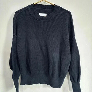 Aerie  Oversized Sweater Black Sz XS